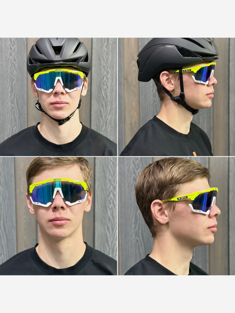 Очки спортивные Scicon AeroShade XL оправа Yellow Fluo линза SCNPP Multimirror Blue + Clear