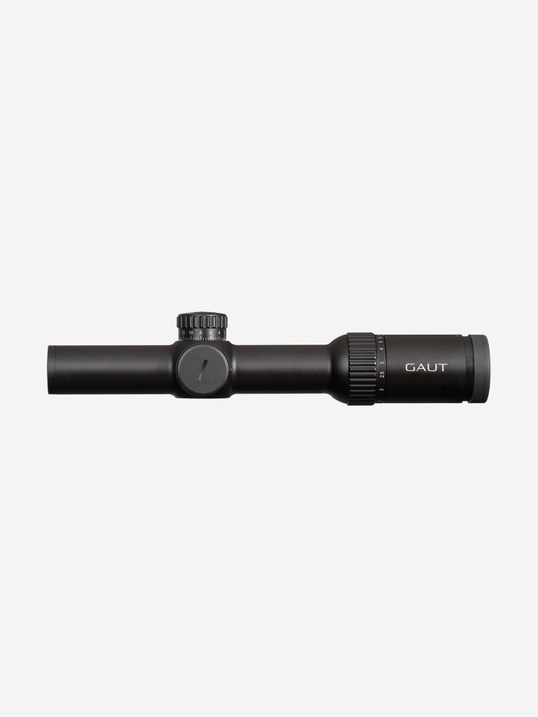 Прицел Gaut Obsidian 1-8x24, сетка 62 (Half MD), подсветка красная, 30мм, поправки 1/2 МОА