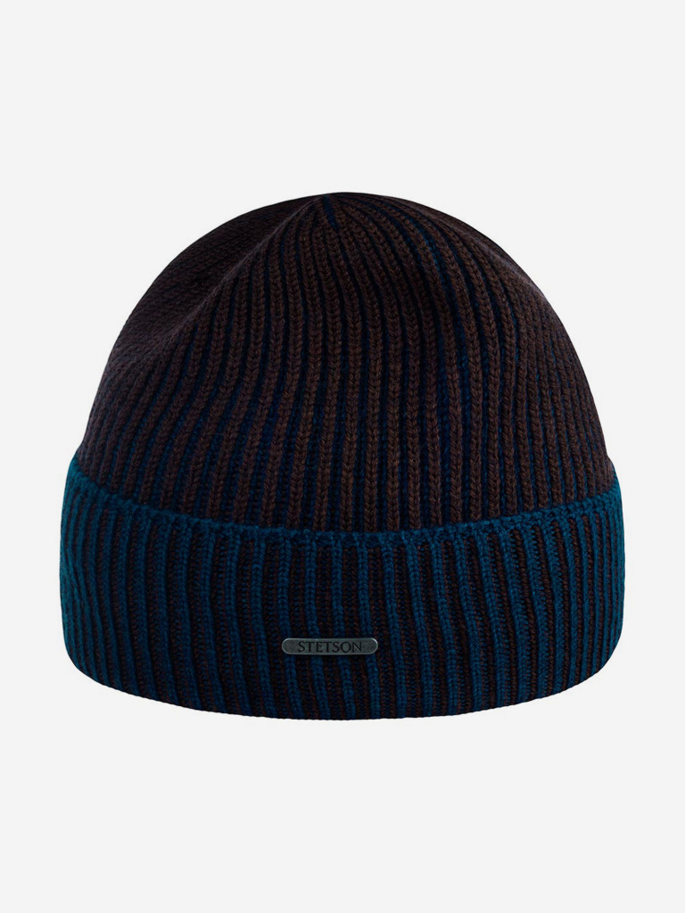 Шапка с отворотом STETSON 8599365 BEANIE MERINO WOOL (коричневый)