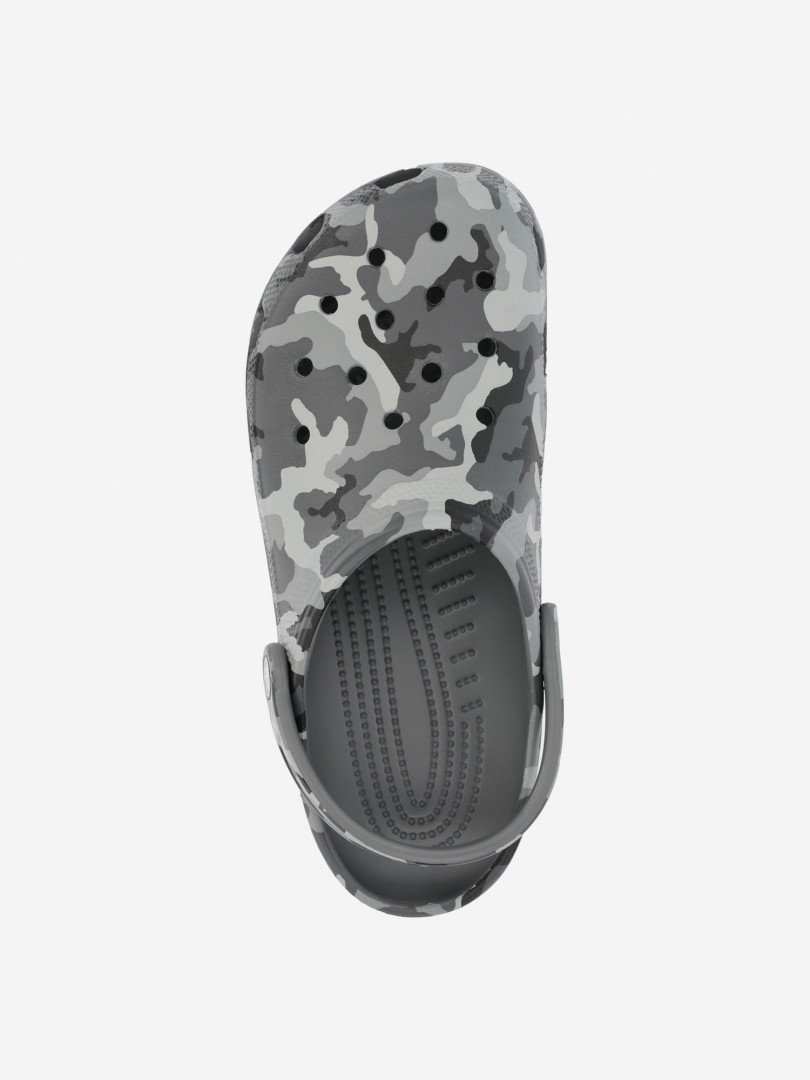 фото Сабо мужские crocs classic printed camo clog, серый