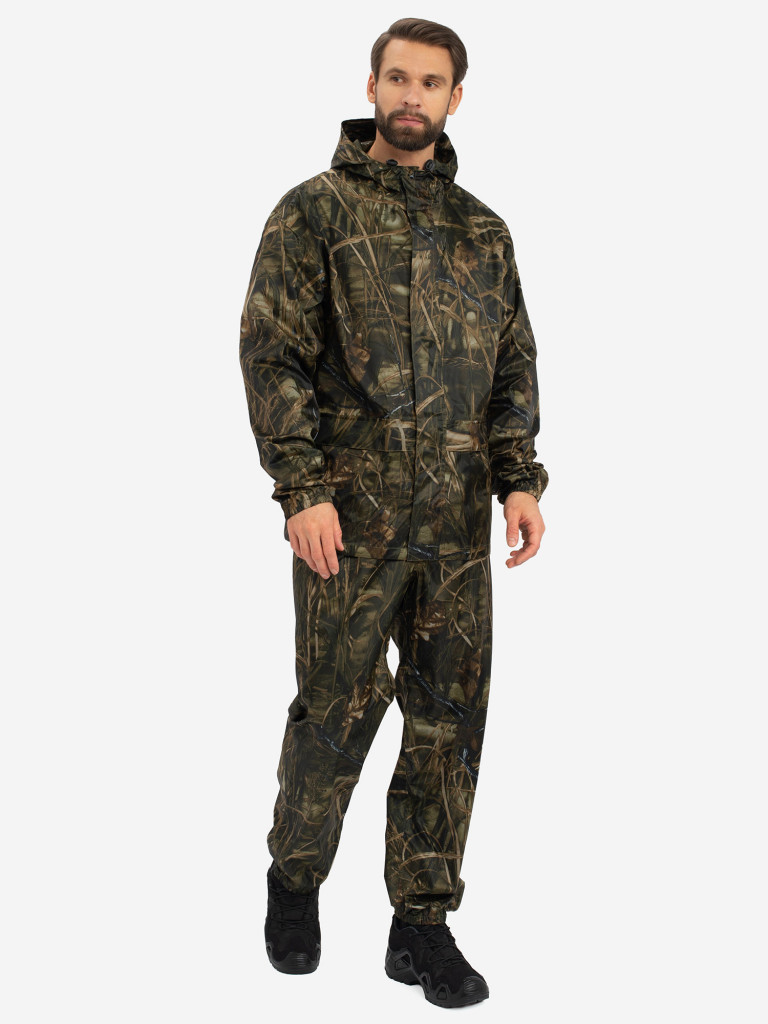 Костюм-дождевик мужской Huntsman ВВЗ Шторм для рыбалки и охоты, ткань таффета PVC 20000 мм вод.ст.
