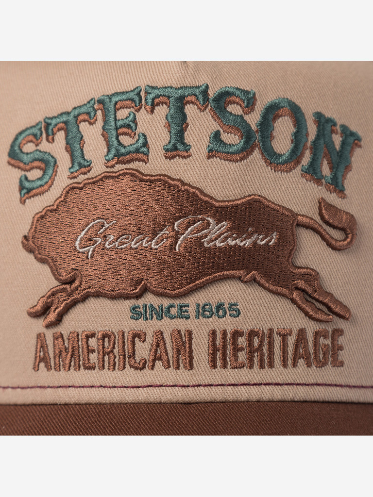 Бейсболка с сеточкой STETSON 7751152 TRUCKER CAP GREAT PLAINS (коричневый)
