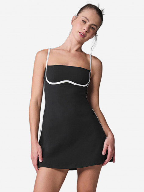 Платье Alo Yoga Airbrush Streamlined Dress черный цвет — купить за