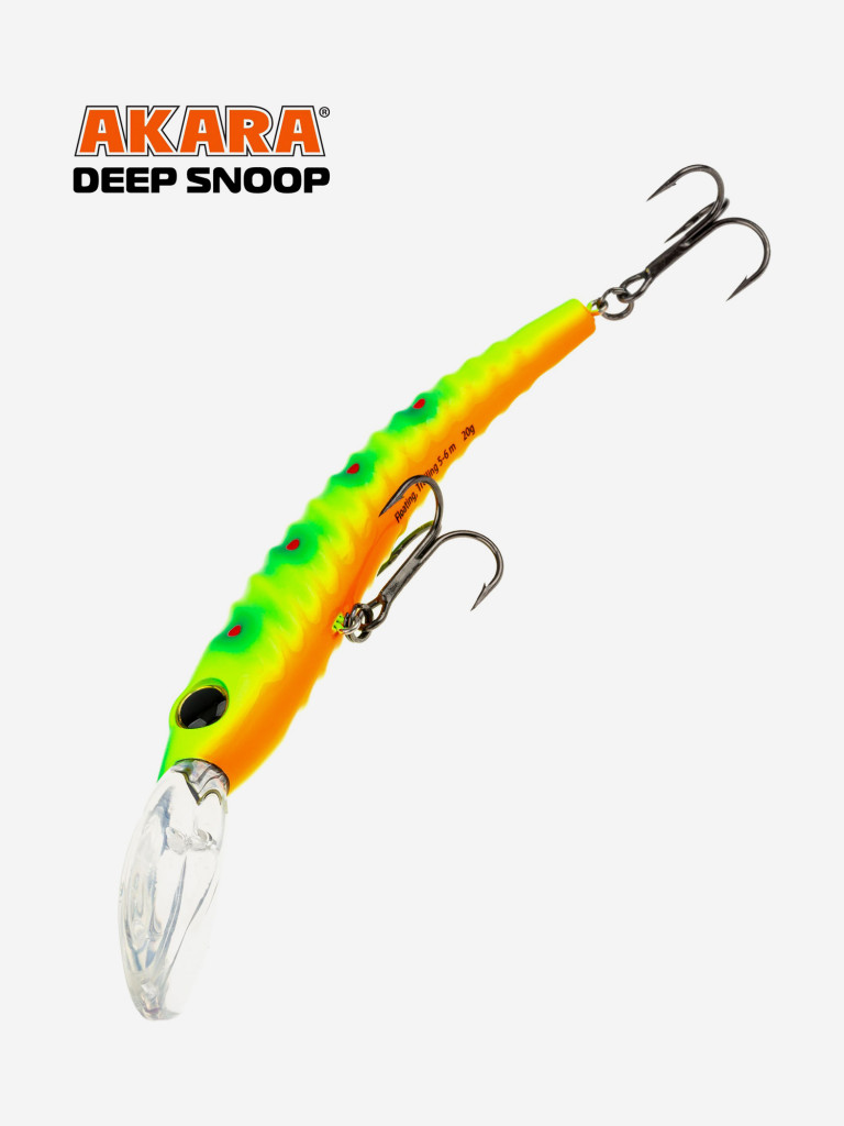 Воблер Akara Deep Snoop 120F минноу плавающий для троллинга на щуку, судака, сома 21гр A299