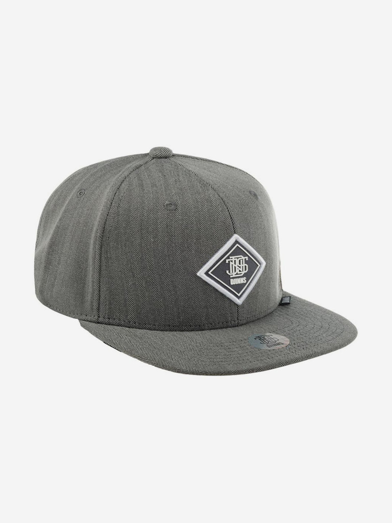 Бейсболка с прямым козырьком DJINNS 6P SB Fine Herringbone (серый)