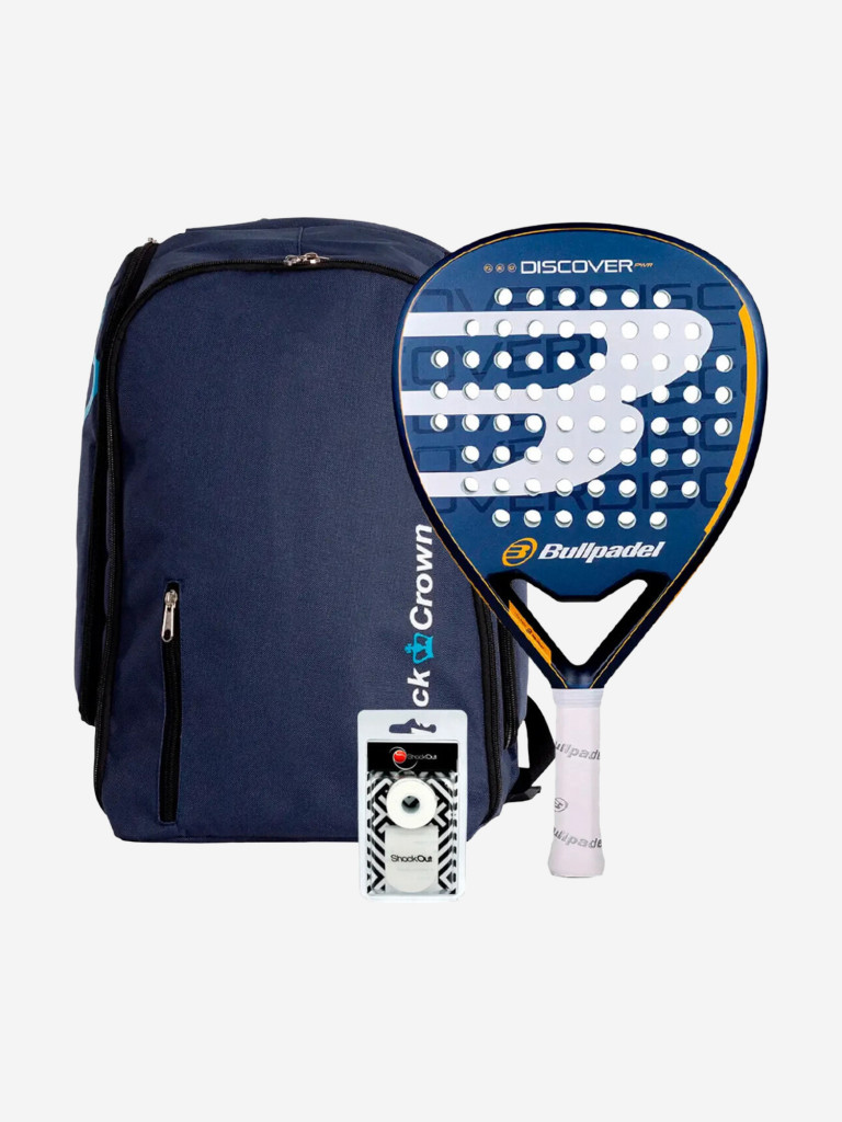 Ракетка BULLPADEL DISCOVER Pwr с сумкой Black Crown Navy