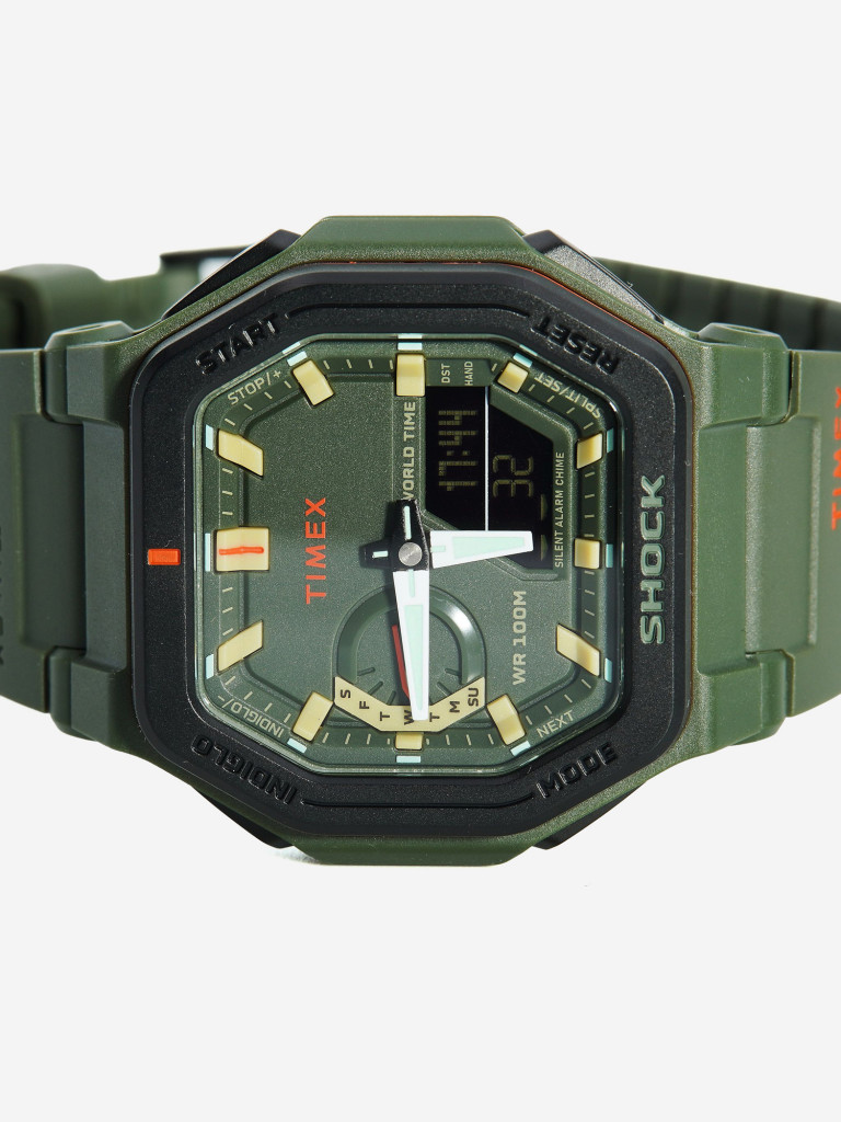 Спортивные часы TIMEX TW2V35400, Кварцевые, 45 мм, с подсветкой Indiglo