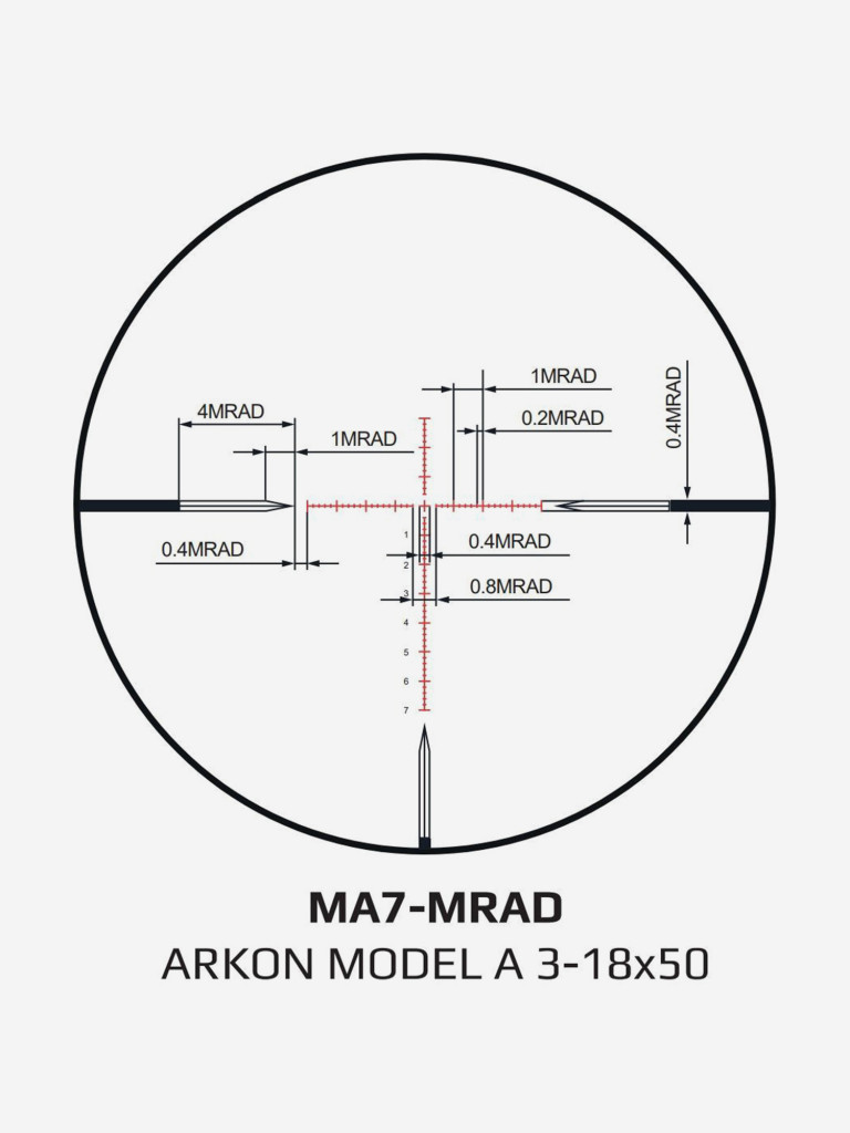 Оптический прицел ARKON Model A 3-18x50