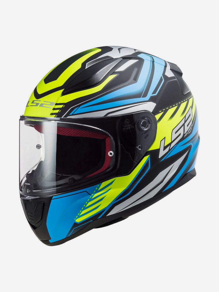 Мотошлем FF353 RAPID GALE LS2 (черно-сине-желтый матовый)