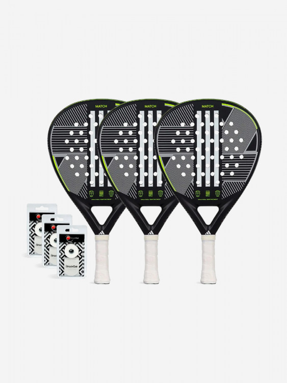 Набор из 3 ракеток для падела Adidas Match 3.3 Black/Lime