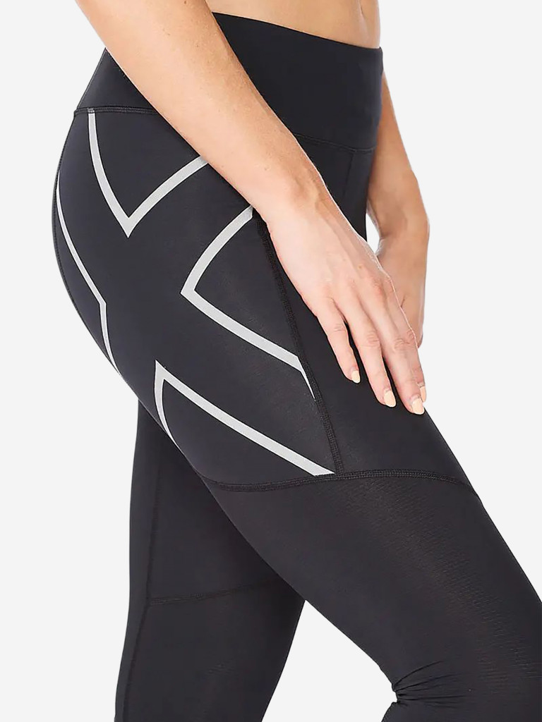 Компрессионные леггинсы 3/4 2XU Aero Vent Mid-Rise Compression 3/4 T Lights Black