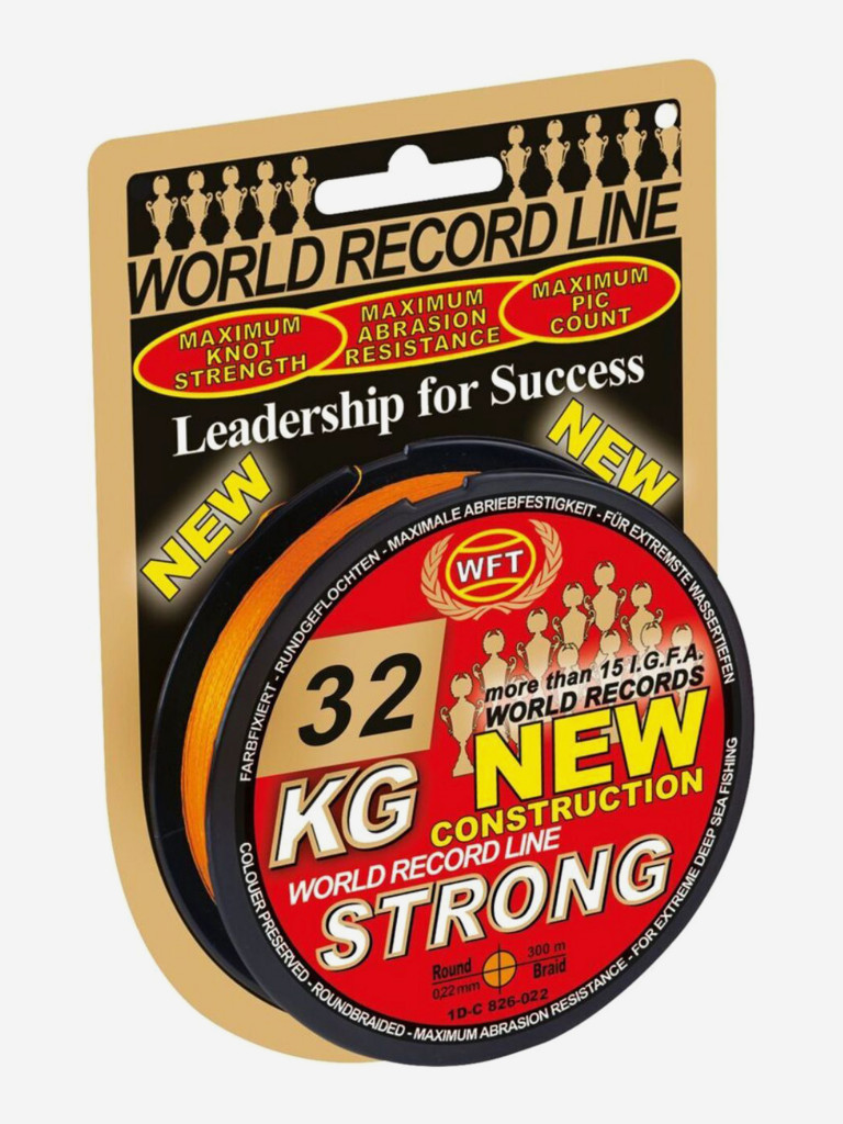 Шнур плетеный WFT KG STRONG оранжевый 300/022