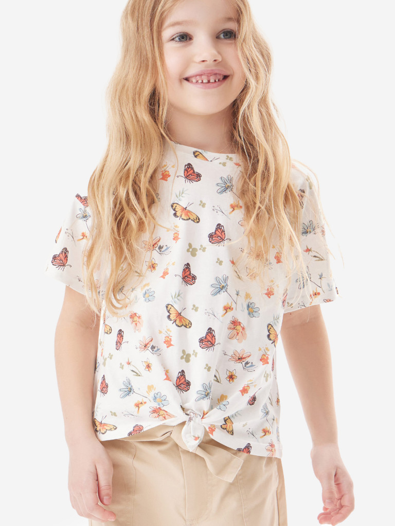 Футболка для девочек с узлом TOTTI KIDS