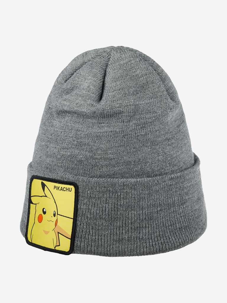 Шапка с отворотом CAPSLAB CL/PKM/1/BON/PIK2 Pokemon Pikachu (серый)