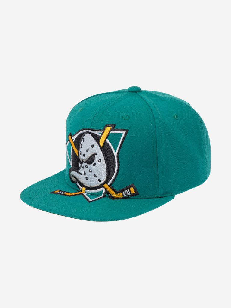 Бейсболка с прямым козырьком MITCHELL NESS HS10519-ADUTEAL Anaheim Ducks NHL