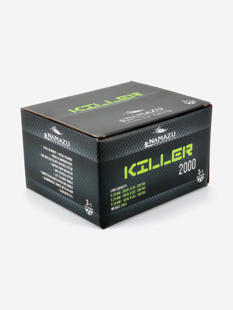 Катушка безынерционная Namazu Pro Killer New KL2000, 3+1 подшипник, металлическая шпуля.