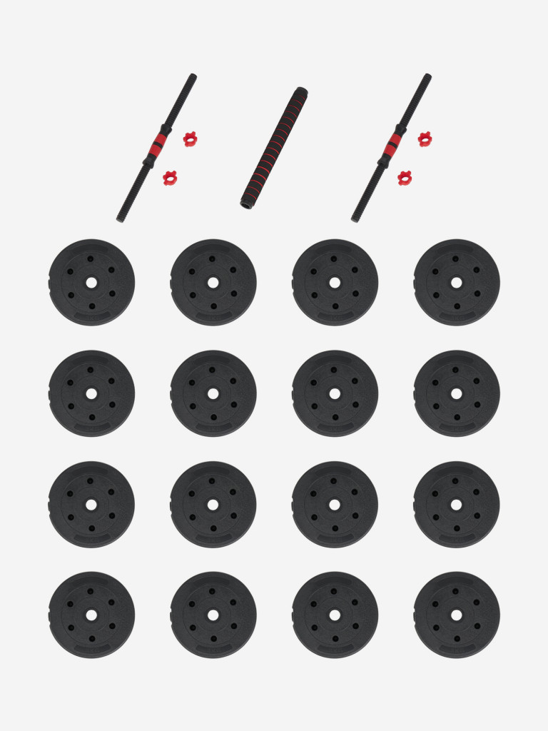 Набор гантели и штанга-переходник Torneo, 50 кг
