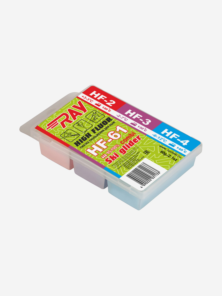 Лыжная мазь скольжения набор, парафин HF, 60 г