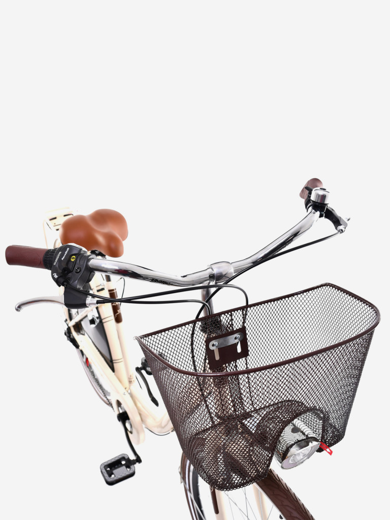 Велосипед CAPRIOLO CITY DIANA STEEL (1 X 6), рама сталь 18'', колёса 28'' (кремовый - коричневый)