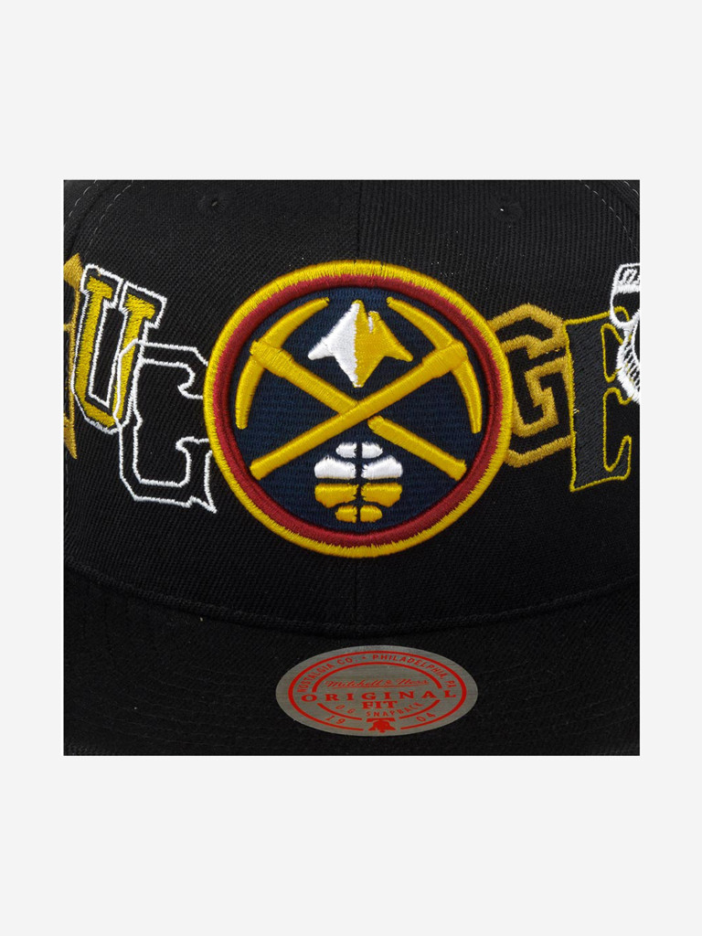 Бейсболка с прямым козырьком MITCHELL NESS HHSS3180-DNUYYPPPBLCK Denver Nuggets NBA (черный)