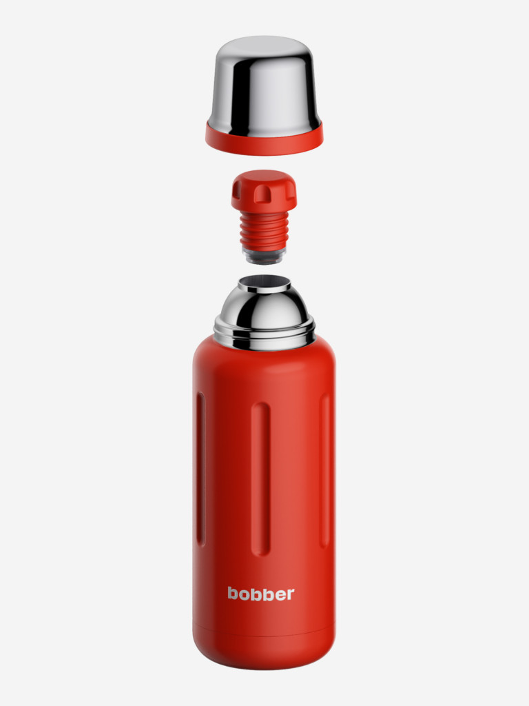 Термос вакуумный для напитков BOBBER Flask 1 литр, тепло до 48 часов, красный