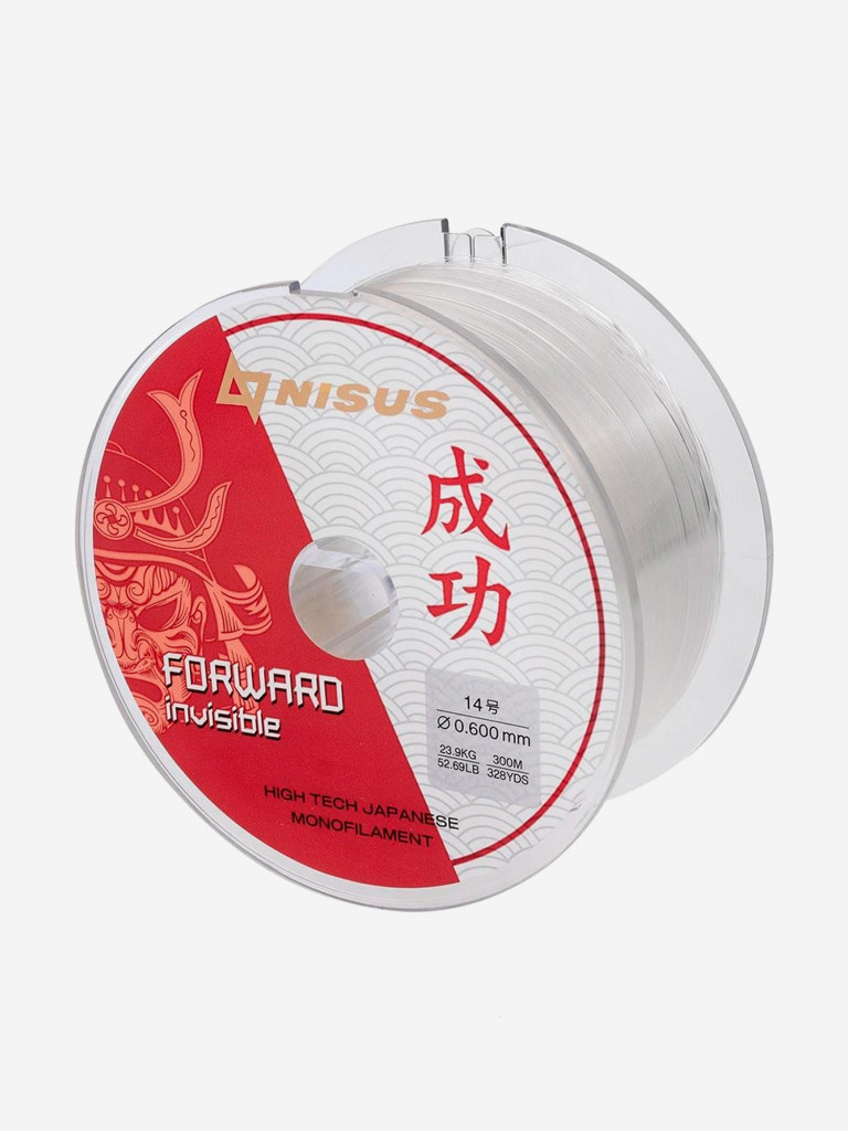 Леска для рыбалки Nisus FORWARD Invisible Nylon 0,60мм, 300м, 23,9кг, прозрачный