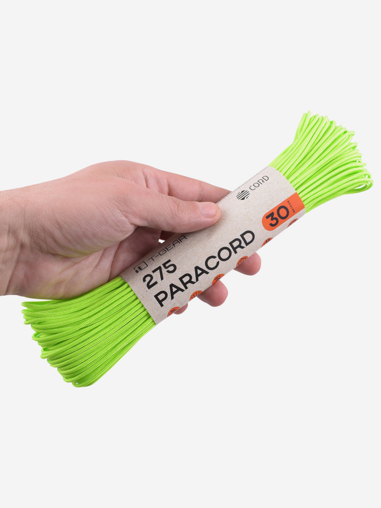 Паракорд 275 T-Gear x CORD nylon 30м (Neon Green)