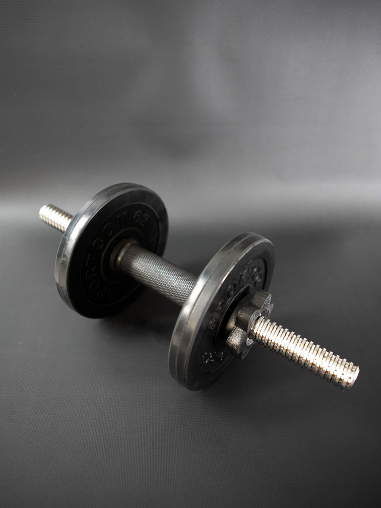 Комплект дисков обрезиненных для гантелей и штанги Sportcom 26мм 1,25кг / 2 шт.