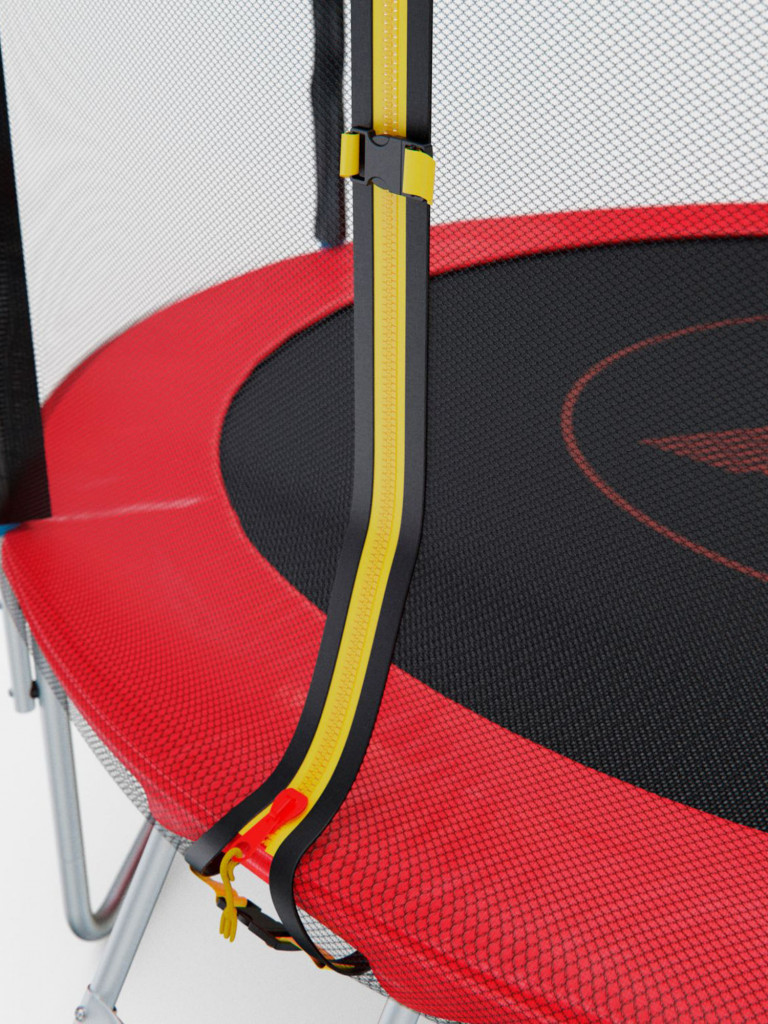 Батут с сеткой DFC PELPO 8ft с лестницей, RED