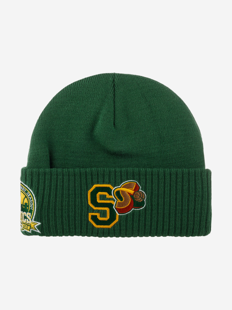 Шапка с отворотом MITCHELL NESS KTCFMM21153-SSUGREN Seattle Supersonics NBA