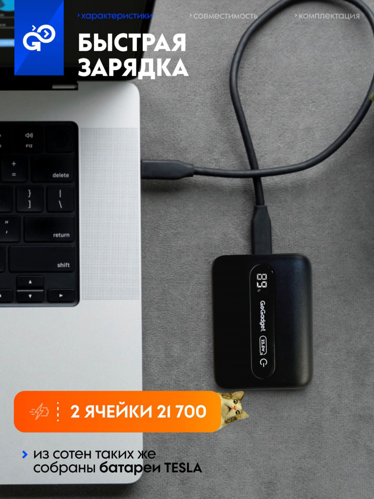 Повербанк GoGadget Boost 10, 10000 мАч