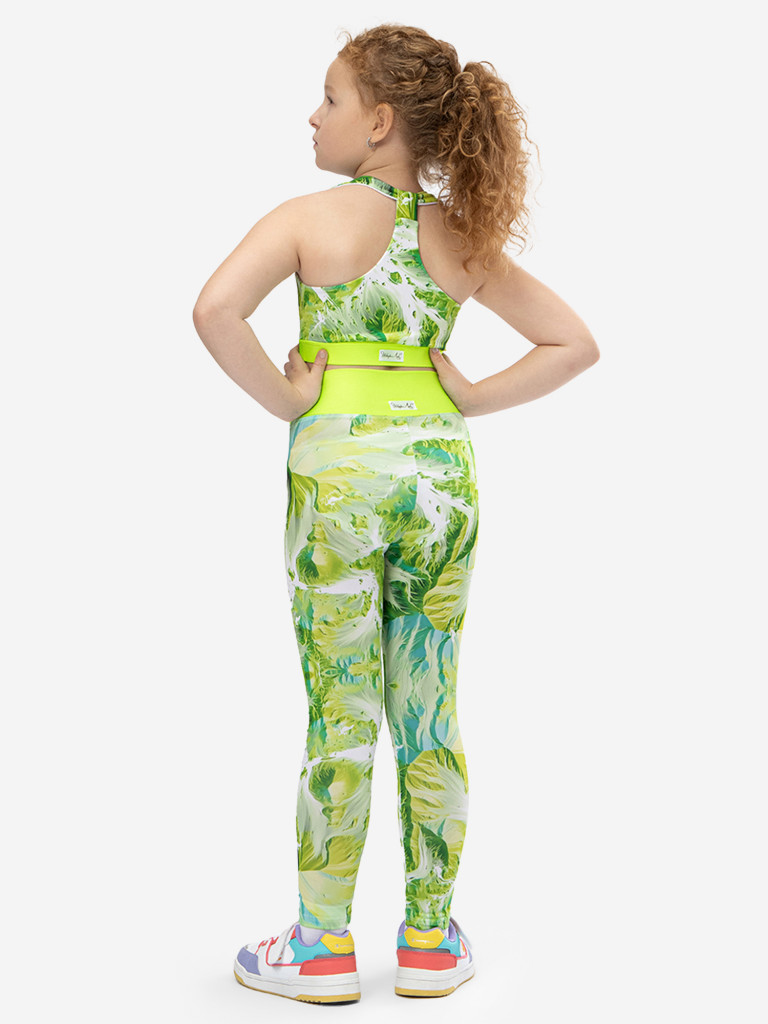 Легинсы спортивные ШарЛиС для девочек Rain lime
