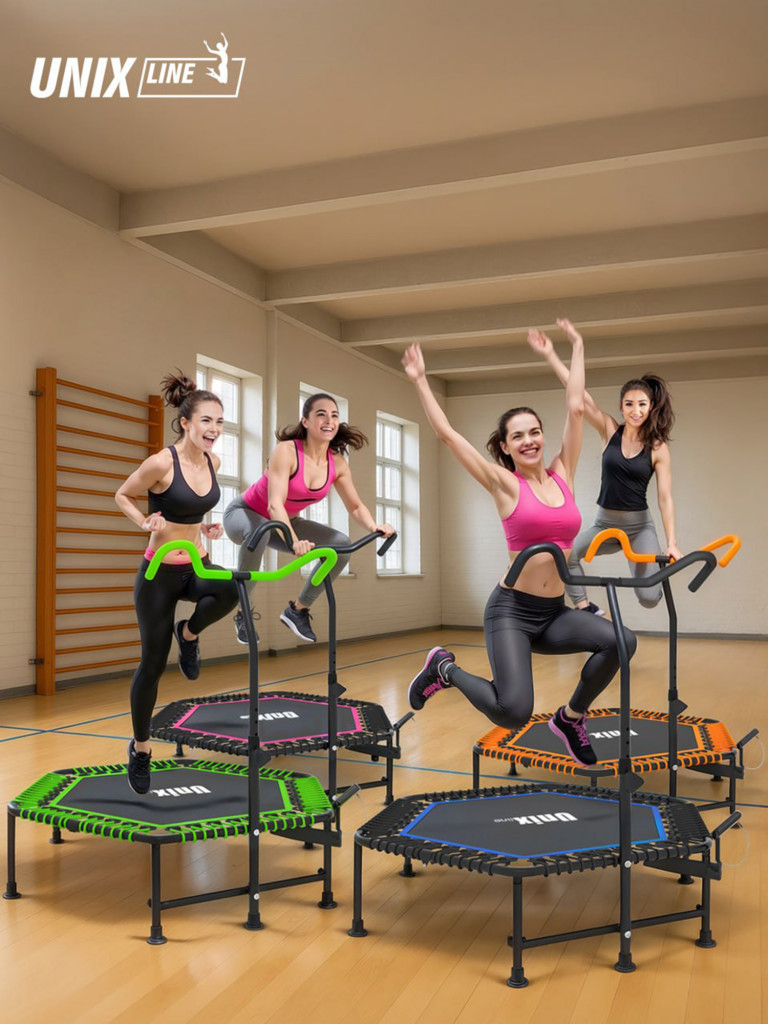 Батут спортивный для фитнеса и джампинга UNIX Line Fitness Pro 125 см, синий