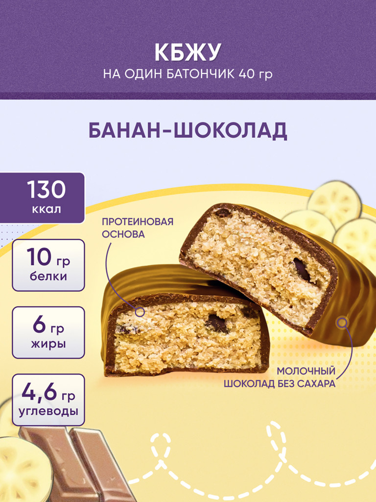 PROTEIN BAR Ассорти Протеиновые батончики 8 вкусов 40г (8 штук) 1*1