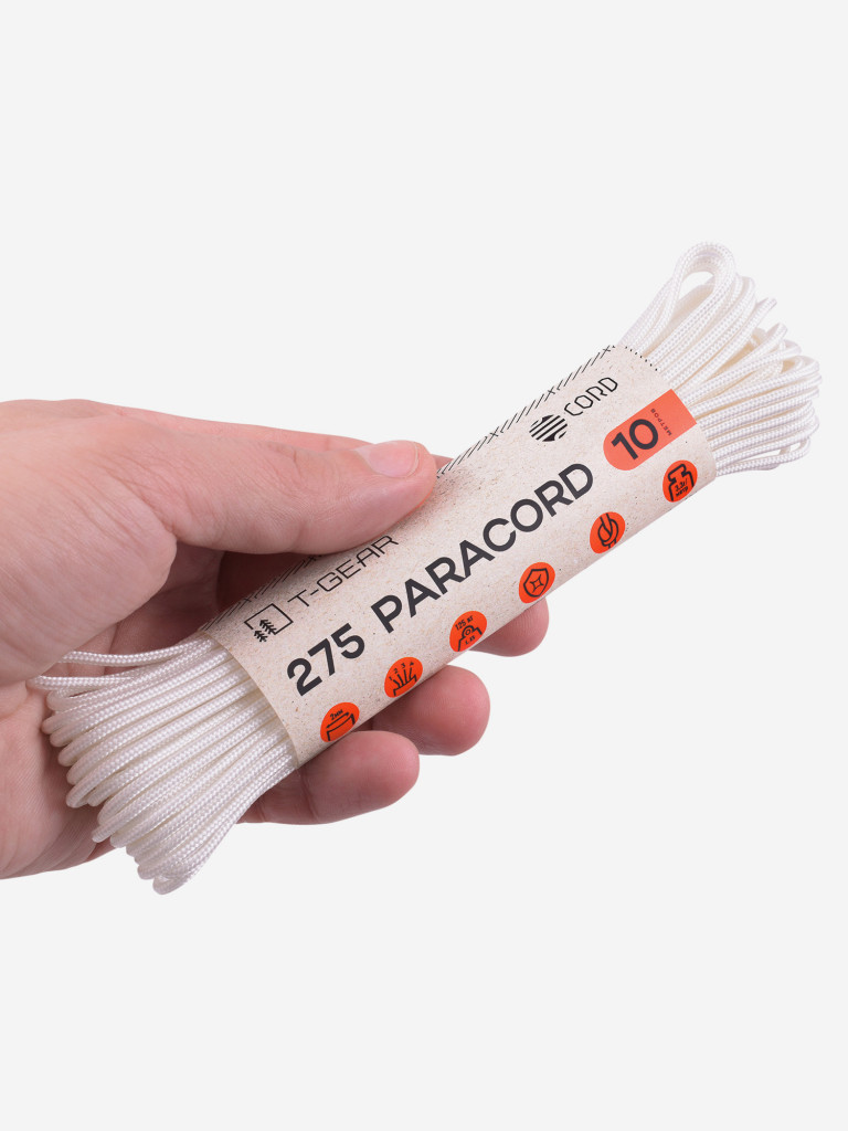 Паракорд 275 T-Gear x CORD nylon 10м (White)