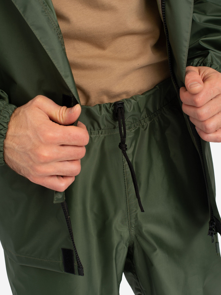 Костюм-дождевик мужской Huntsman ВВЗ Шторм для рыбалки и охоты, ткань таффета PVC 20000 мм вод.ст.