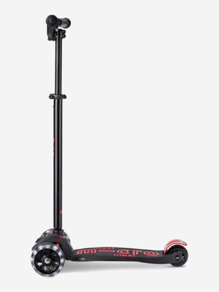Самокат Micro Maxi Deluxe Pro Led Черно-Красный 2026