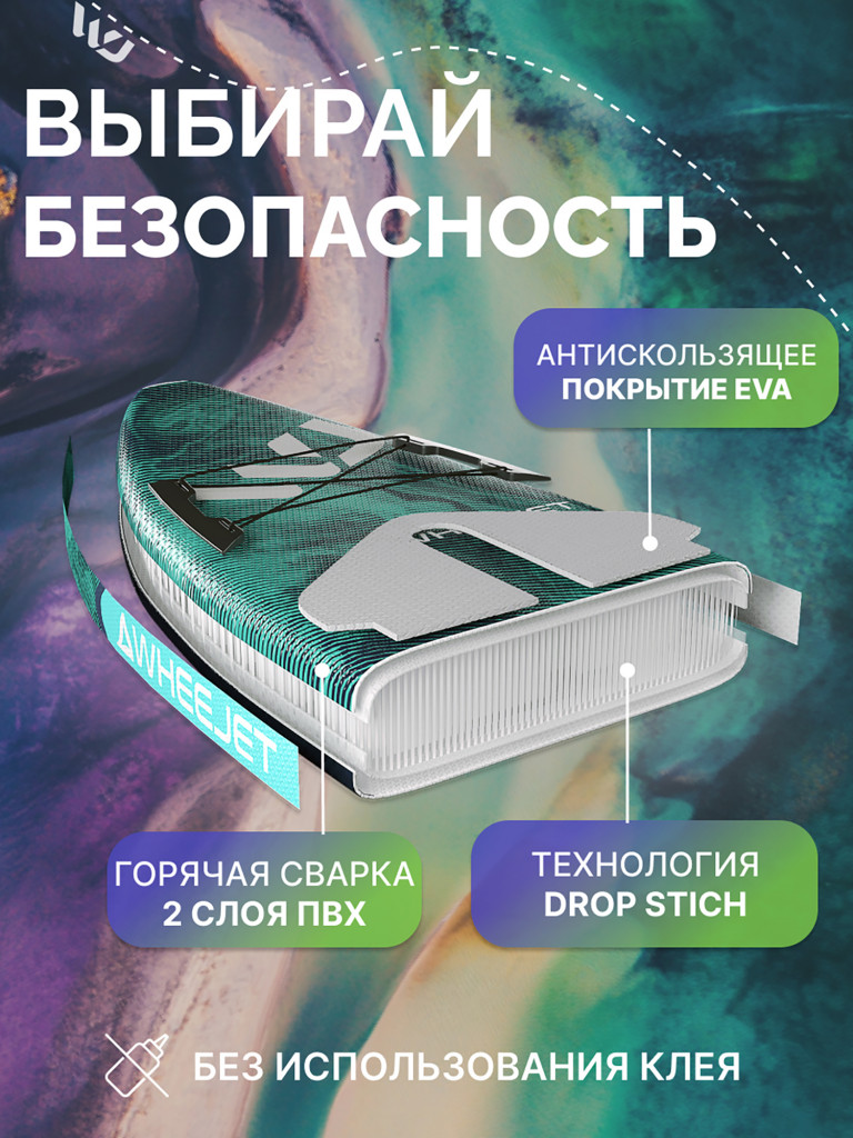SUP-доска WheeJet EasyJet Violet Reef 320x81x15