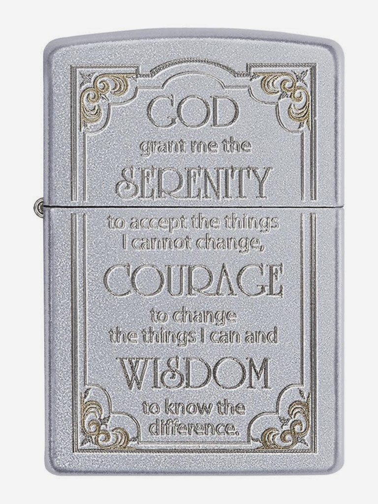 Зажигалка бензиновая ZIPPO 28458 Serenity Prayer