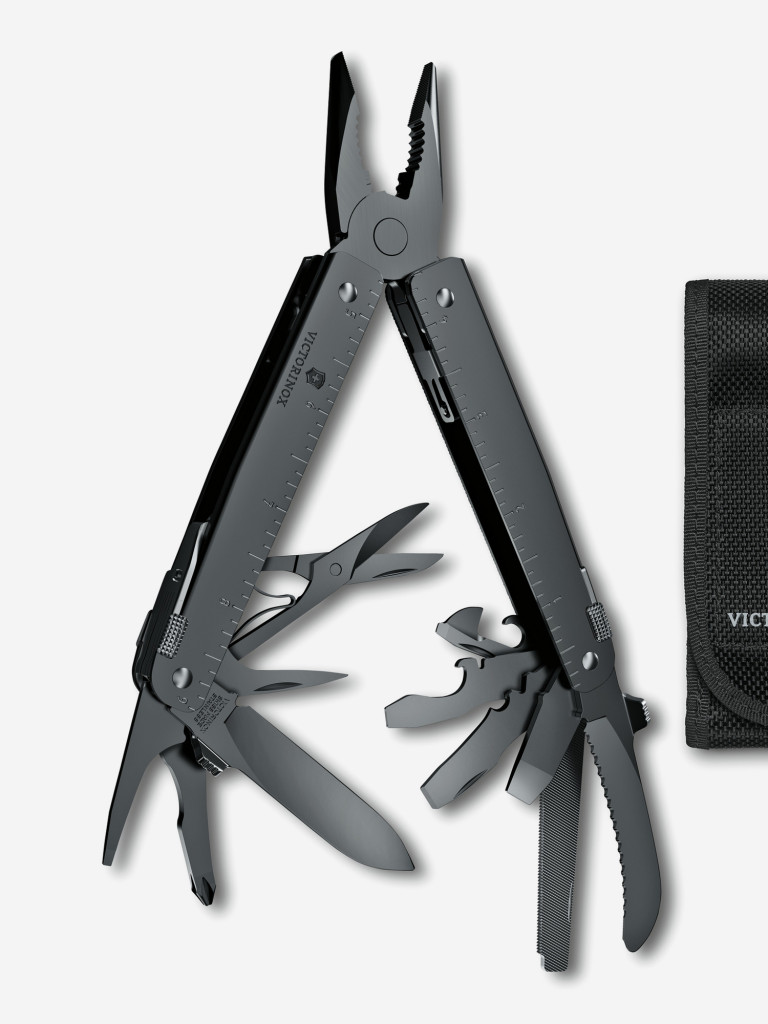 Мультитул VICTORINOX SwissTool MXBS, 115 мм, 26 функций, чёрный, в нейлоновом чехле