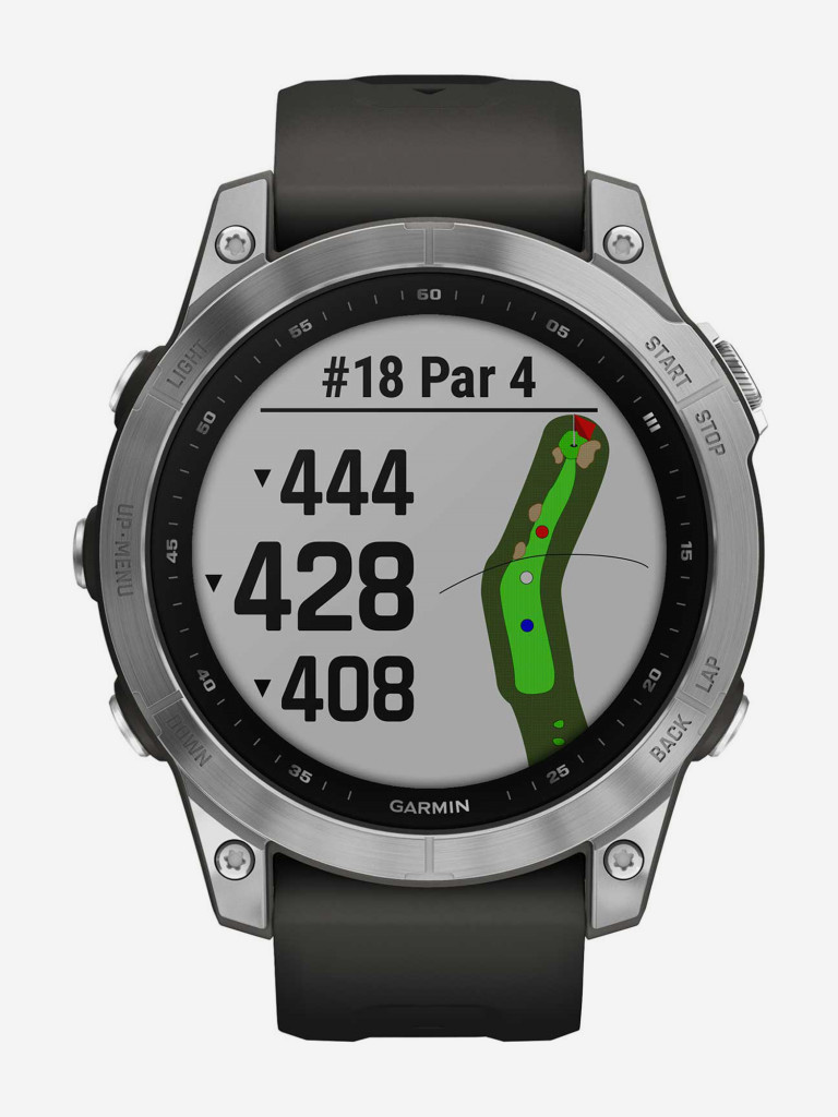 Спортивные часы Garmin Fenix 7 Silver с силиконовым ремешком