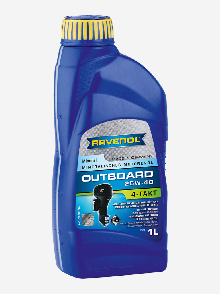 Моторное масло RAVENOL Outboardoel 4-T 25W-40, 1 литр