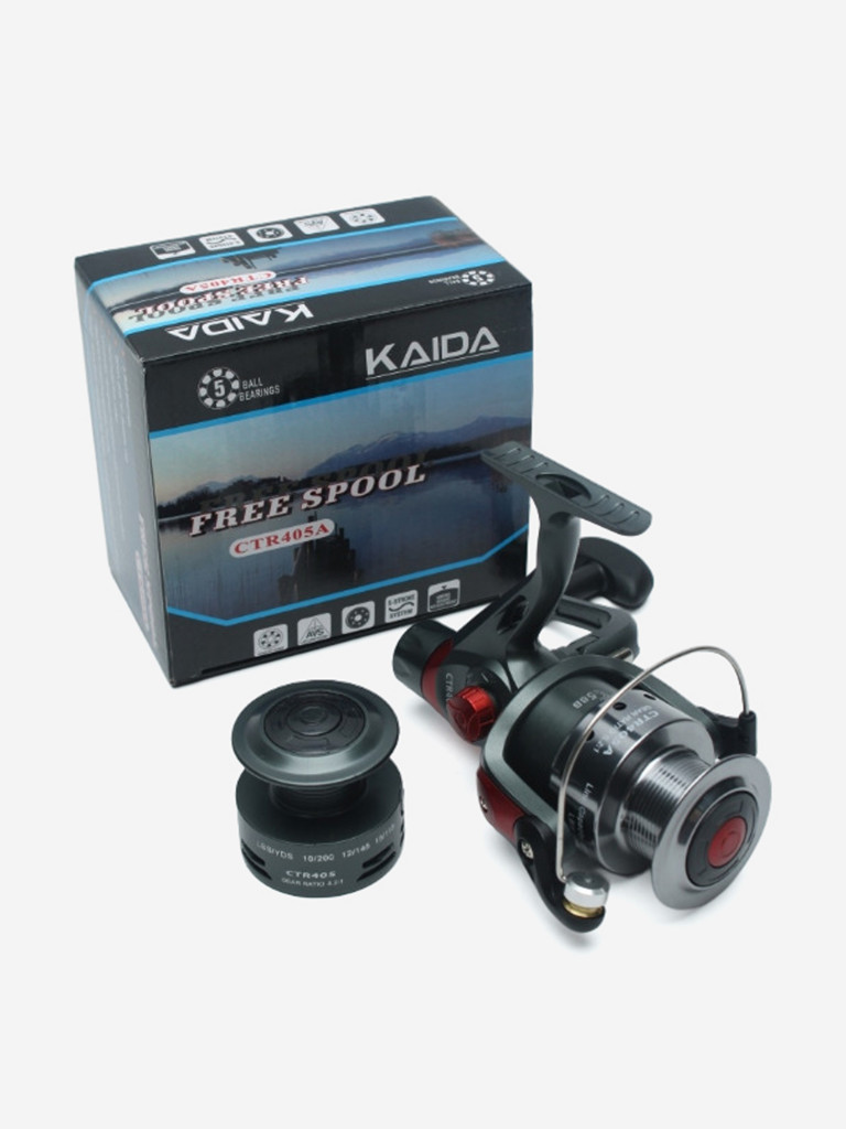 Катушка для спиннинга безынерционная Kaida катушка рыболовная CTR-405A-5BB с металлической шпулей (5) подшипник