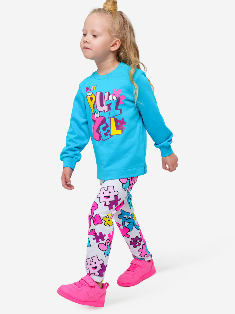 Комплект для девочки: легинсы, толстовка PlayToday