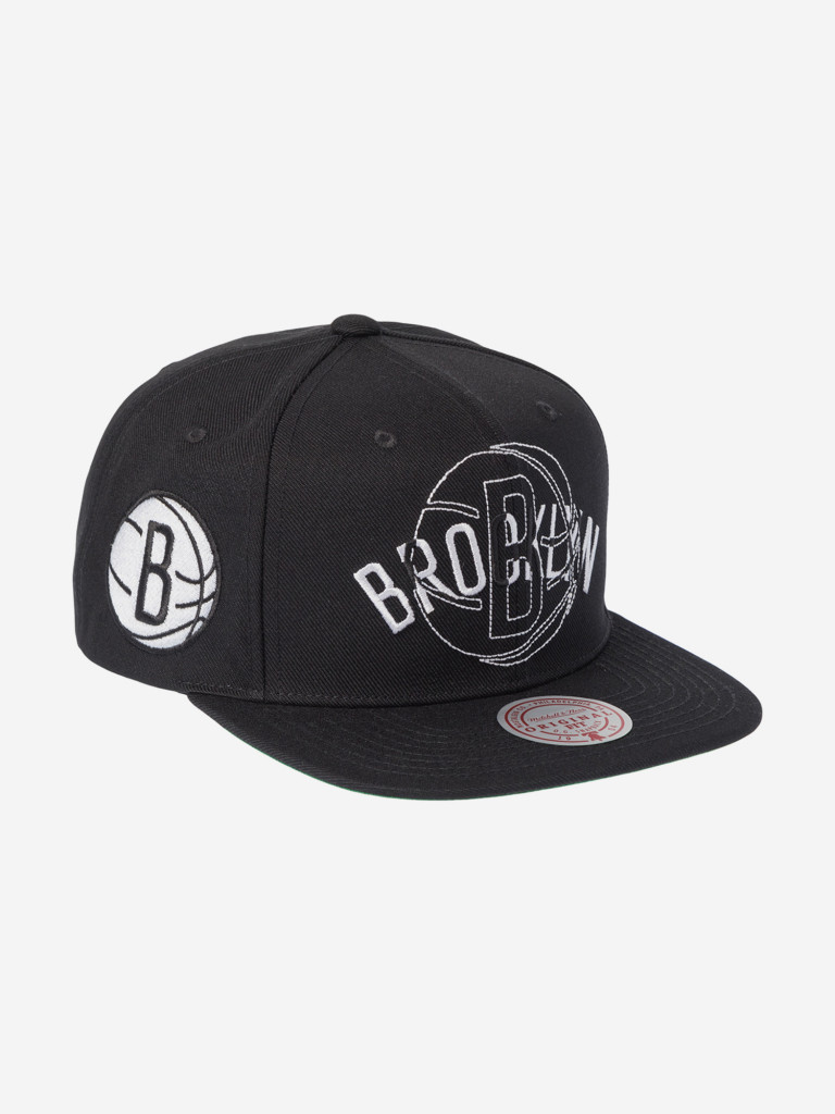 Бейсболка с прямым козырьком MITCHELL NESS HS9643-BNEBLCK Brooklyn Nets NBA