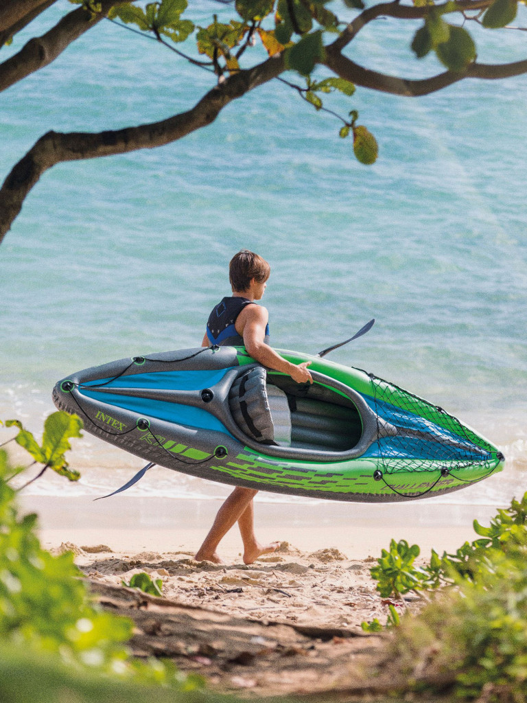 Лодка надувная Intex 68305 Challenger K1 Kayak, 1-местная, насос, весла, до 100 кг