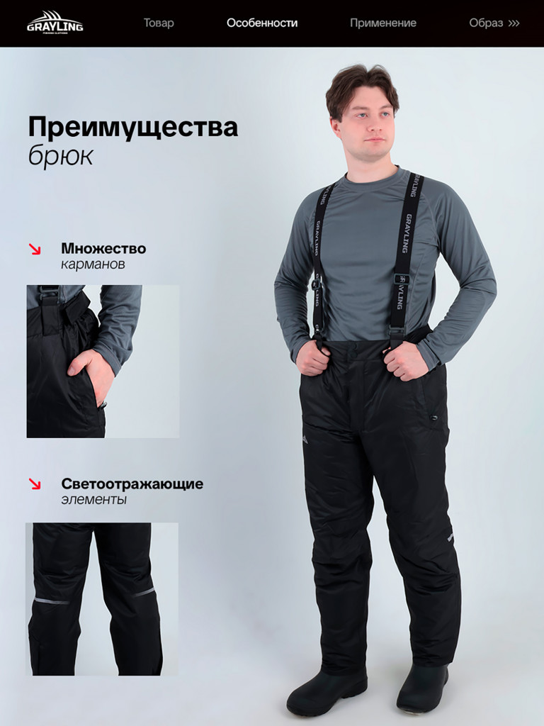 Костюм для рыбалки Магеллан GRAYLING, зимний -15, синий-черный