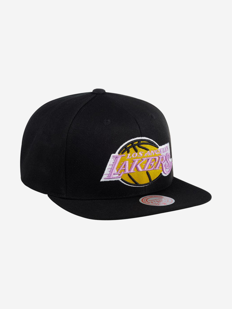 Бейсболка с прямым козырьком MITCHELL NESS 6HSSJS19079-LALBLCK Los Angeles Lakers NBA