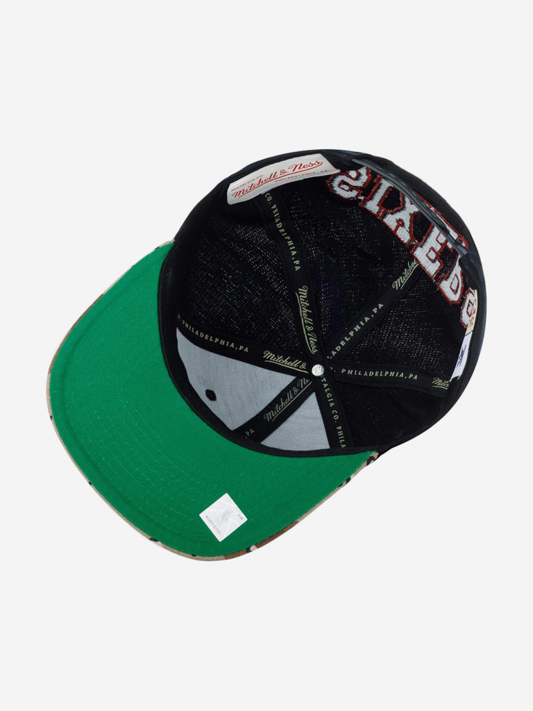Бейсболка с прямым козырьком MITCHELL NESS HHSS1101-P76YYPPPBLCK Philadelphia 76Ers NBA (черный)