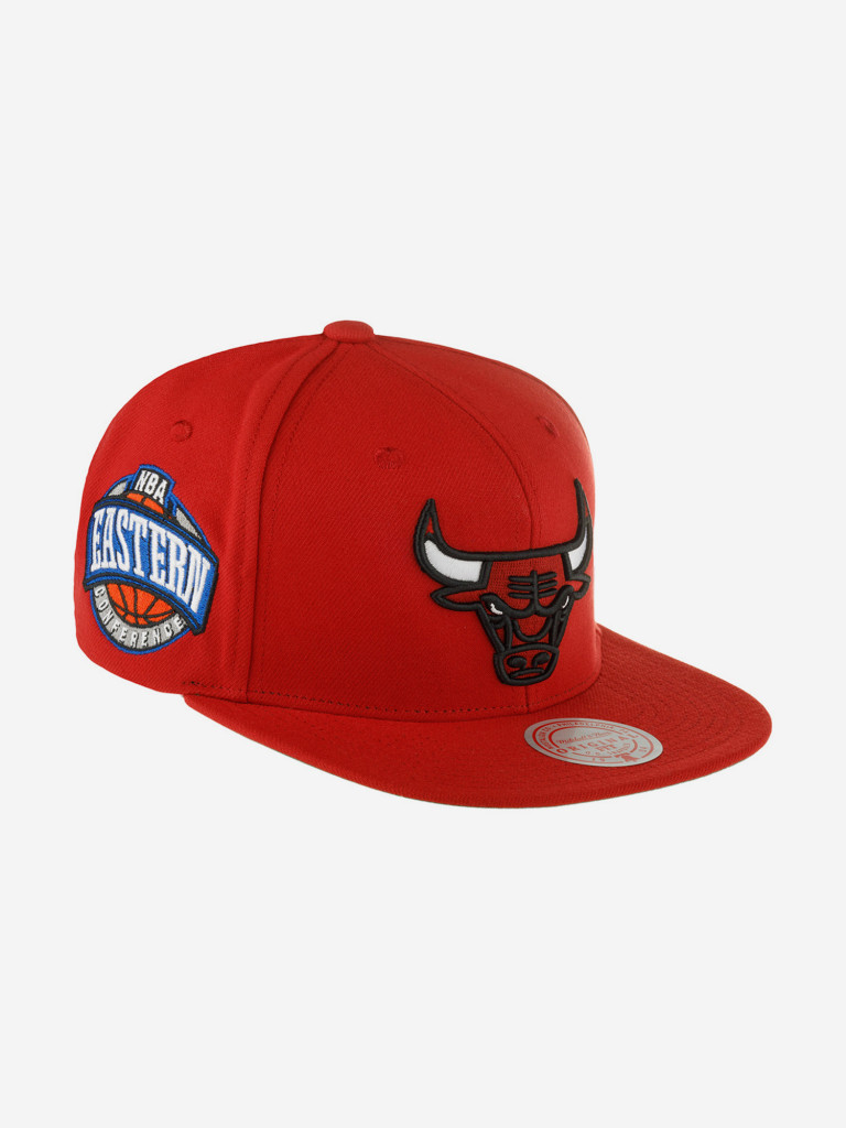 Бейсболка с прямым козырьком MITCHELL NESS HHSS5341-CBUYYPPPRED1 Chicago Bulls NBA (красный)